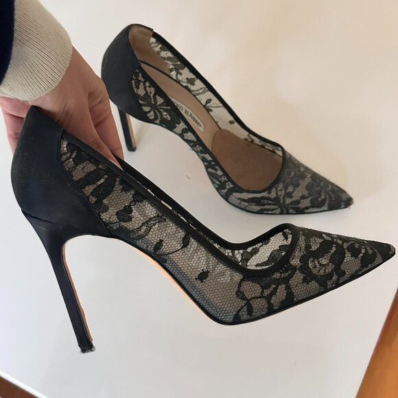 Black lace Manolo blahnik heels - Picture 3 of 5